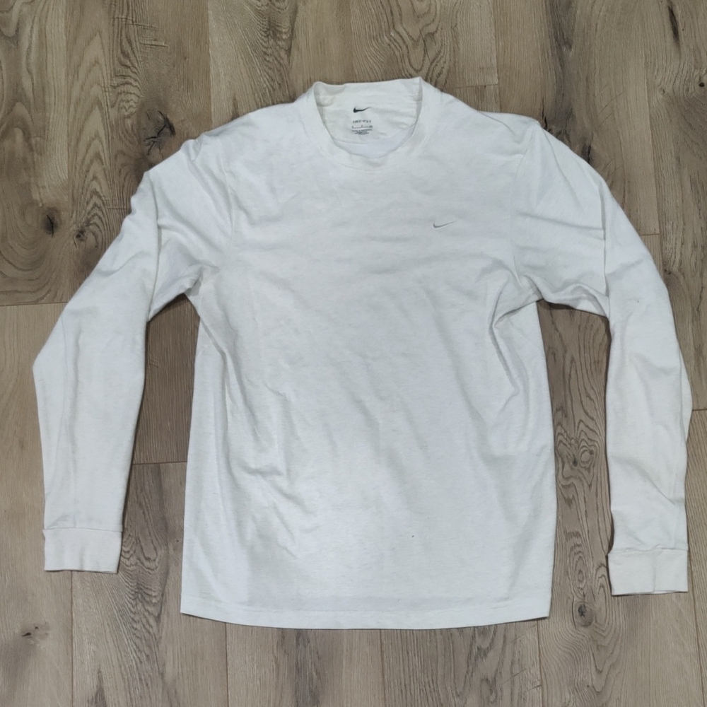 Nike Men's White/Cream Long Sleeve Shirt